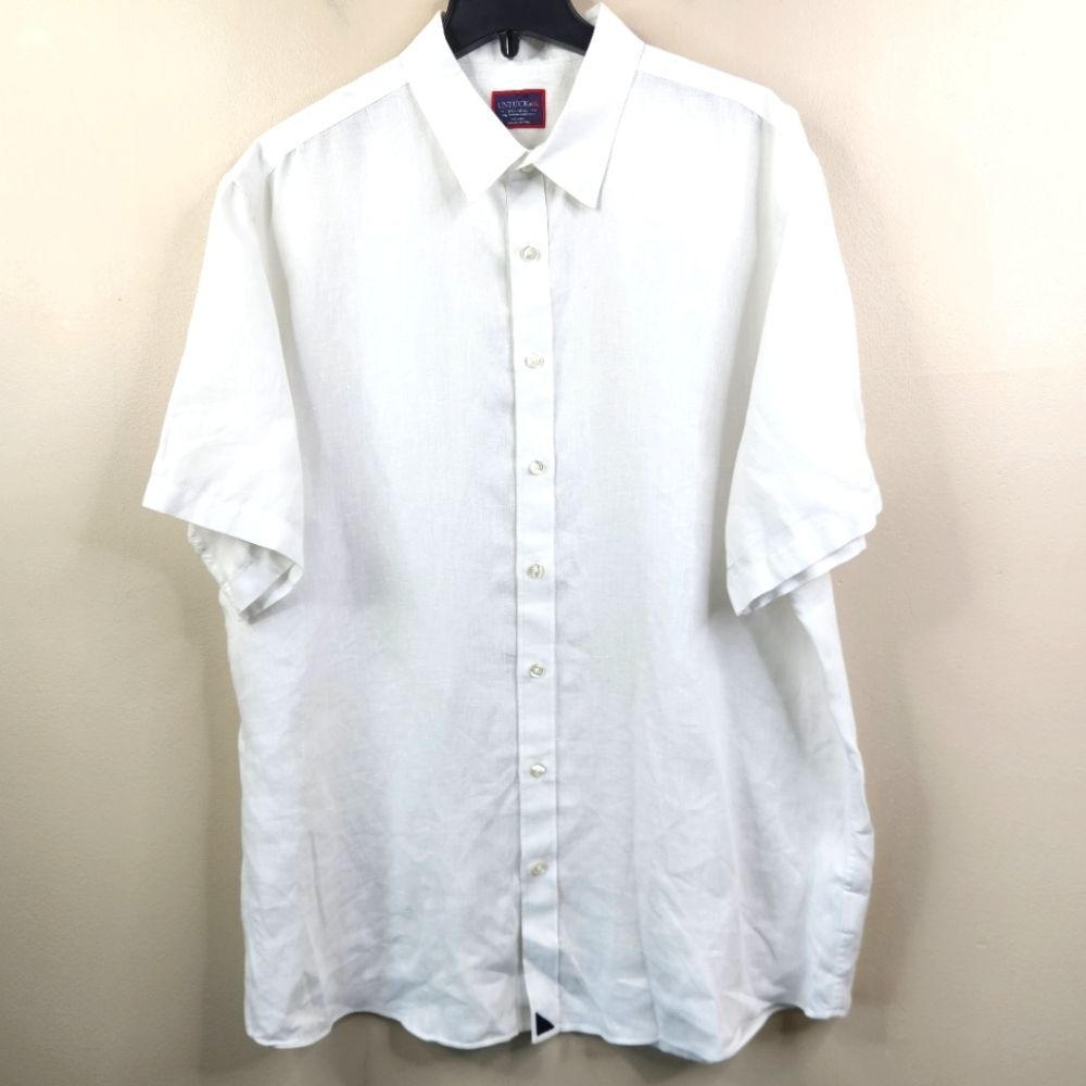UNTUCKit Mens Tall Wrinkle Resistant Short Sleeve Linen Button Down Shirt XXL